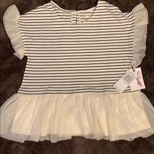 NWT Jessica Simpson Girls Striped Top - Size M